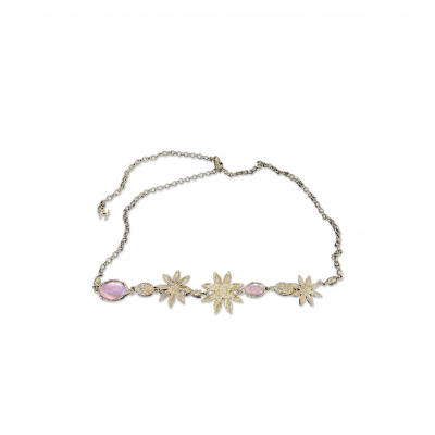 CHANEL PINK CRYSTAL WAIST CHAIN